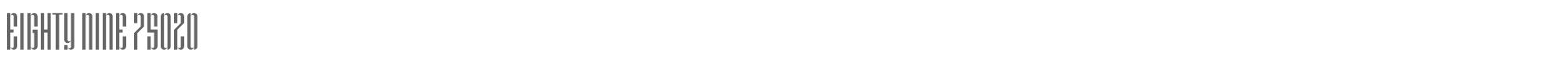Eighty Nine 75020 Eighty Nine 75020.ttf font preview